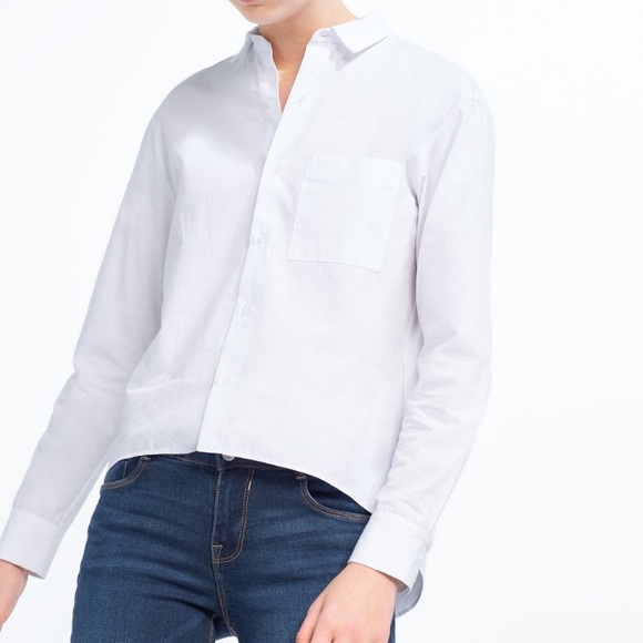 zara white shirts womens